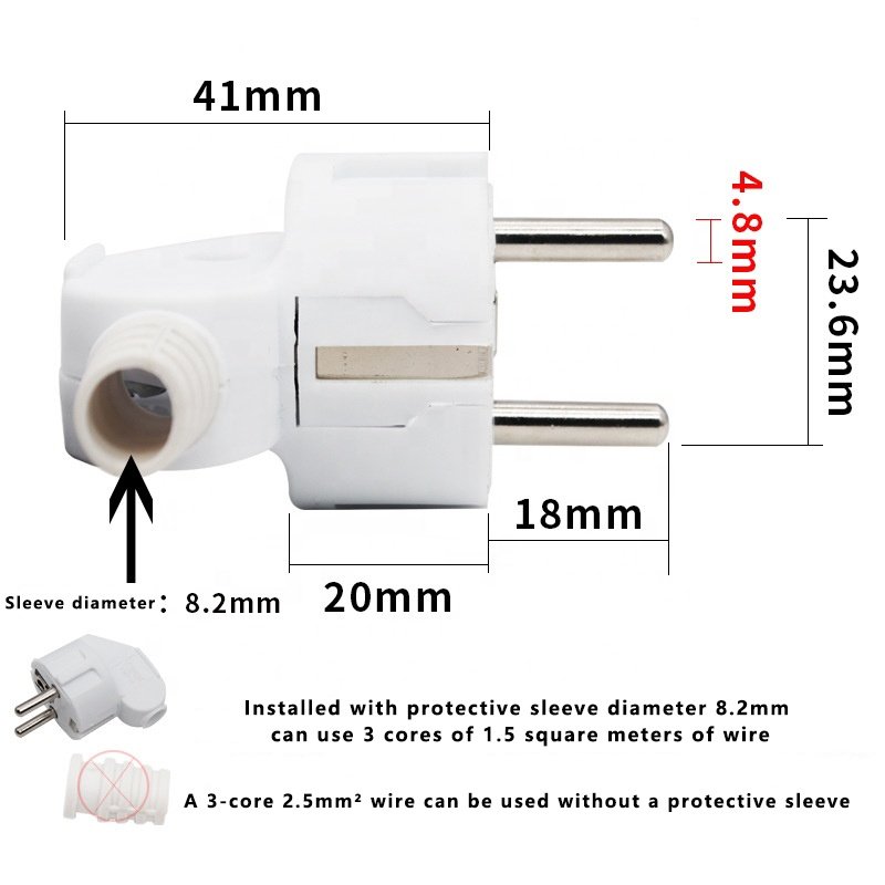 Hot sale Small South African 5A/250V connection plug No wire plug Three pin power plug