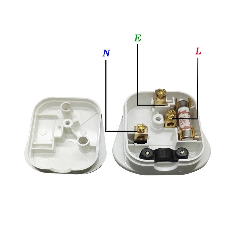 13A Fused UK Type British Standard Plug Three Flat Plugs ABS Copper Assembly Plug