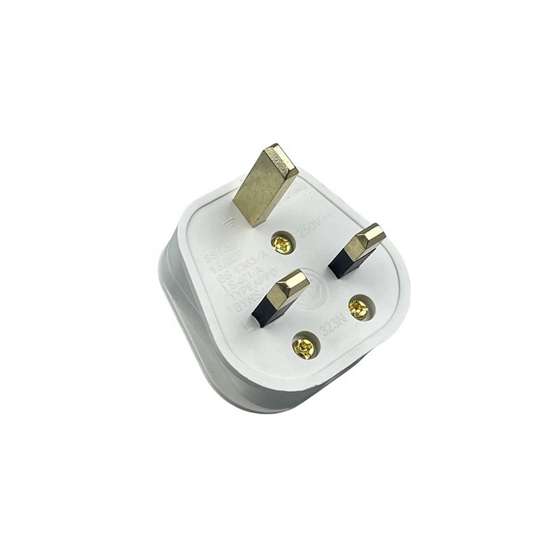 13A Fused UK Type British Standard Plug Three Flat Plugs ABS Copper Assembly Plug