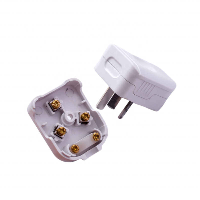 White new three pins with non-slip design High power 10/16A copper sheet all copper pin three-pin plug