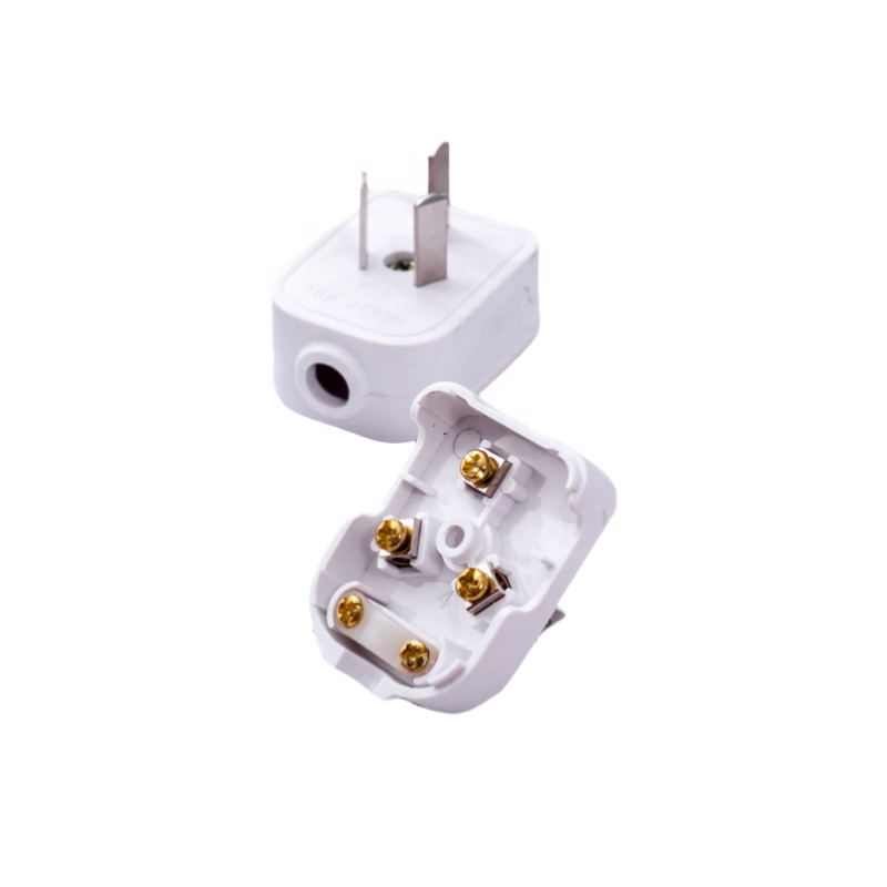 White new three pins with non-slip design High power 10/16A copper sheet all copper pin three-pin plug