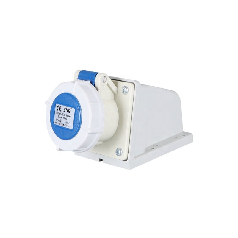 IP67 Wall Mount Industrial Plug And Socket 3 Pin 200V/240V 16A