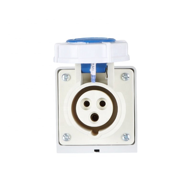 IP67 Wall Mount Industrial Plug And Socket 3 Pin 200V/240V 16A