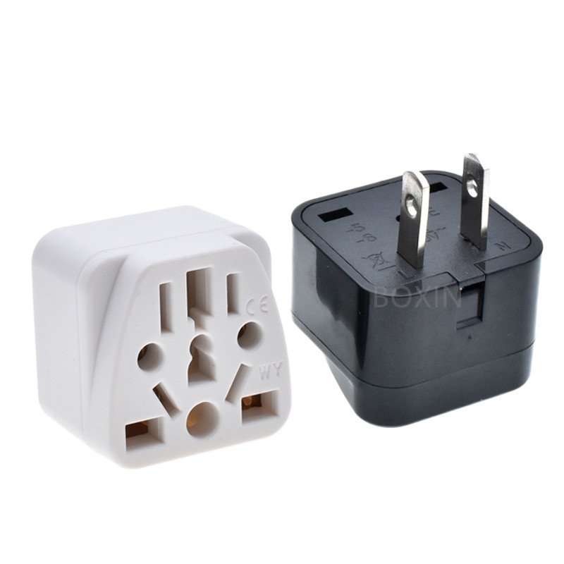 EU/UK/AU/IN/CN/JP to USA/CN travel power plug adapter 2 pins 10A 250V CE certification Universal USA plug adapter