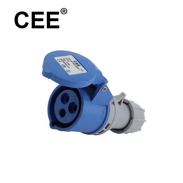 CEE IEC60309 SEMKO CERTIFIED IP44 2P+E 16A 250V single phase caravan plug 3pin industrial plugs and sockets