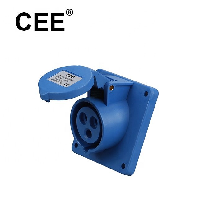 CEE IEC60309 SEMKO CERTIFIED IP44 2P+E 16A 250V single phase caravan plug 3pin industrial plugs and sockets
