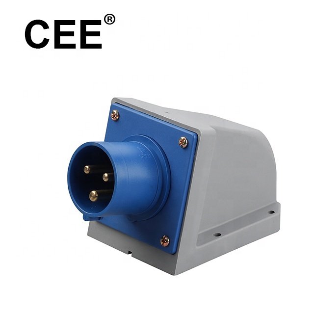 CEE IEC60309 SEMKO CERTIFIED IP44 2P+E 16A 250V single phase caravan plug 3pin industrial plugs and sockets