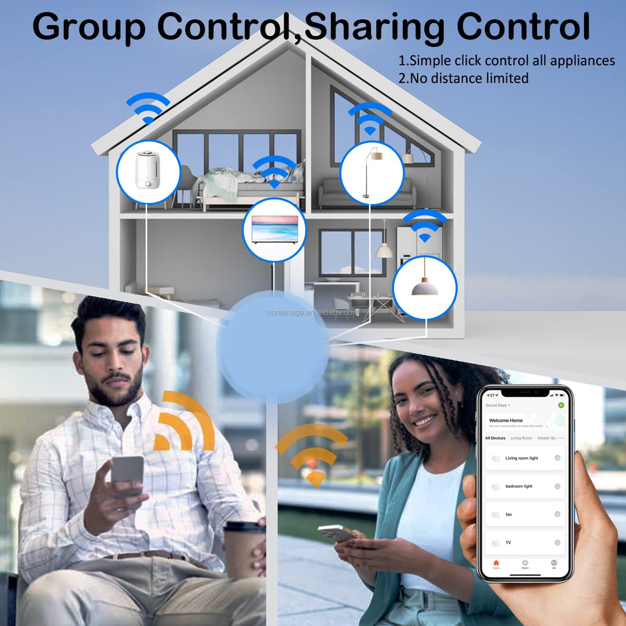 Smartlife South Africa/India tuya WiFi Smart Plug,Voice Control by Alexa/Google Assistant,16A with energy monitoring