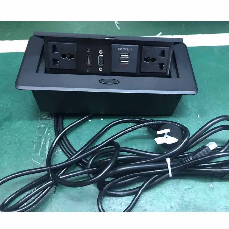 Au/us/uk /eu power plug tabletop power data center pulling pop up kitchen socket