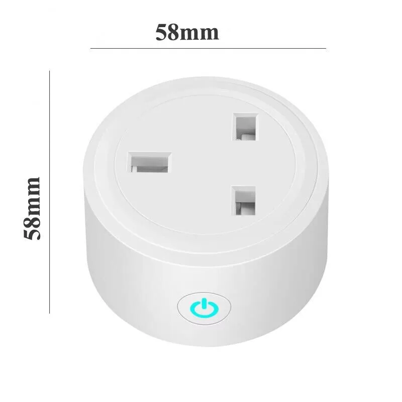 Tuya Wifi Zigbee 16 20 Amp Outlet Power Socket Smart Plug Socket UK with Power Meter