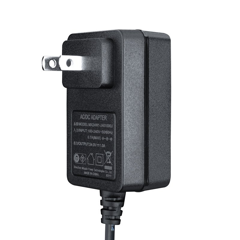 Japan Plug AC Adapters 24V 1A PSE 24V 1000mA power adapter with black and white color