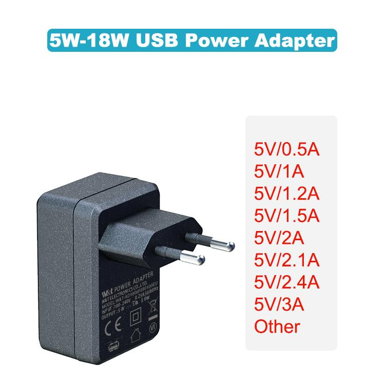 KC KCC certified Korea plug adaptor 5v usb charger 100-240V ac dc 5v 1a power adapter 5w 5v 1000ma adapters for facial tools
