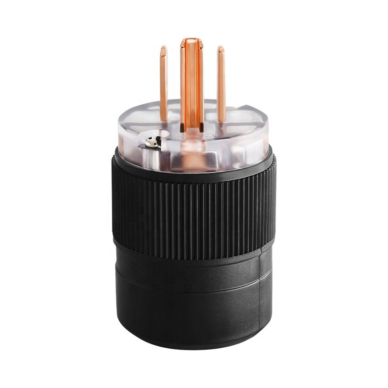 Rasantek OEM DIY HIFI Pure copper plating gold Electrical Connector Female Male power US plug socket