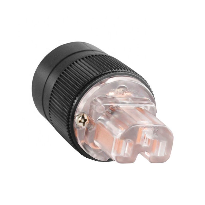 Rasantek OEM DIY HIFI Pure copper plating gold Electrical Connector Female Male power US plug socket