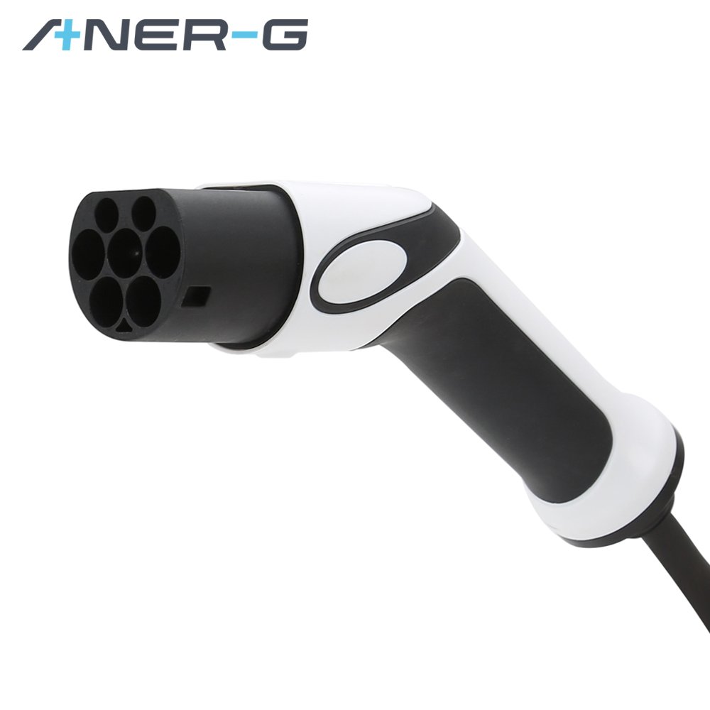 Type 2 16A 32A AC Electric Vehicle Male Charger Plug Connector Gun with 5M EV Charging Cable