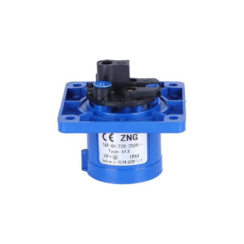 ZNG-613 Panel Mounting 220V Plug Socket Industrial 16A 3 Pin Inlet Plug