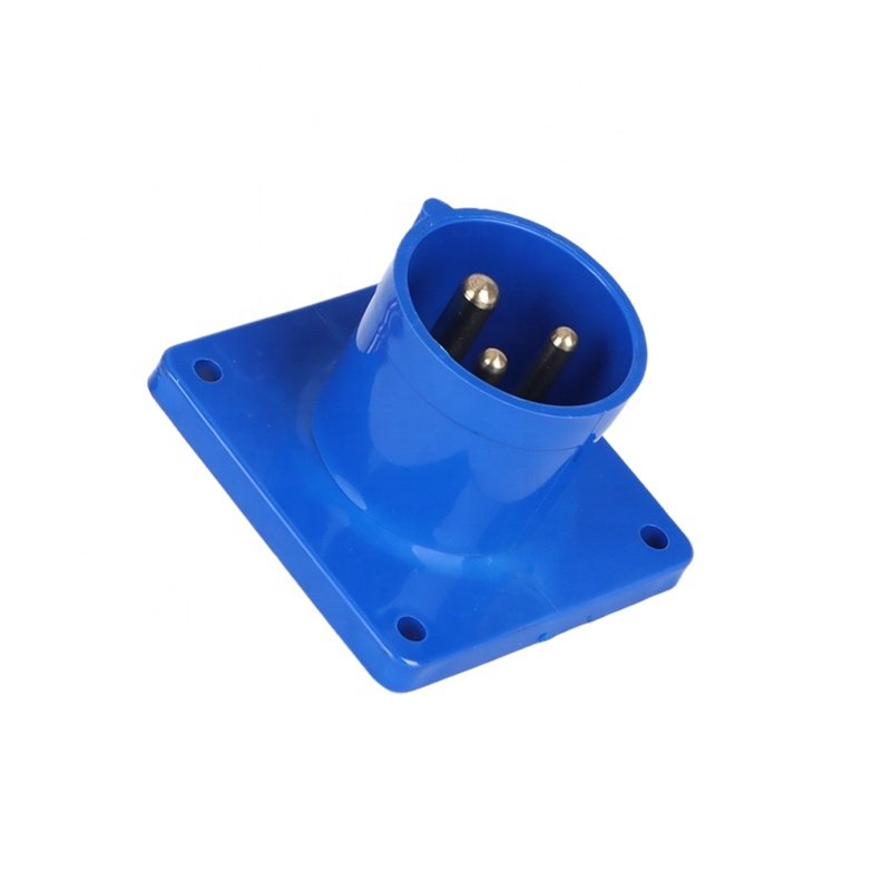 ZNG-613 Panel Mounting 220V Plug Socket Industrial 16A 3 Pin Inlet Plug
