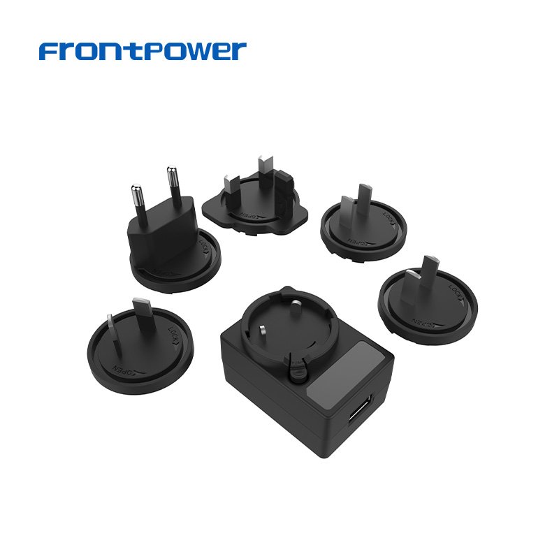 5V 1A 2A 2.5A 3A US EU UK AU Plug AC/DC Charger USB Interchangeable Power Adapter with UL FCC ETL CE GS CE UKCA SAA for Phone