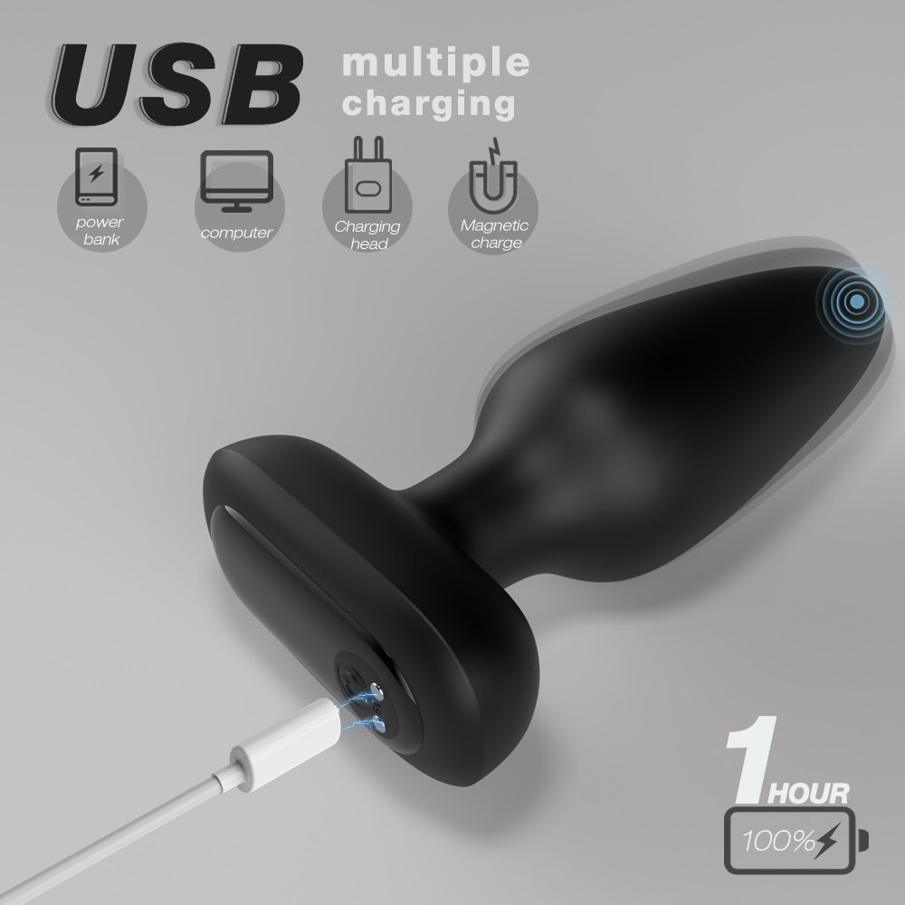 S403-2 Wireless Remote Controlled Butt Plug Anal Toys Vibrator for Men or Women with 9 Vibration Patterns