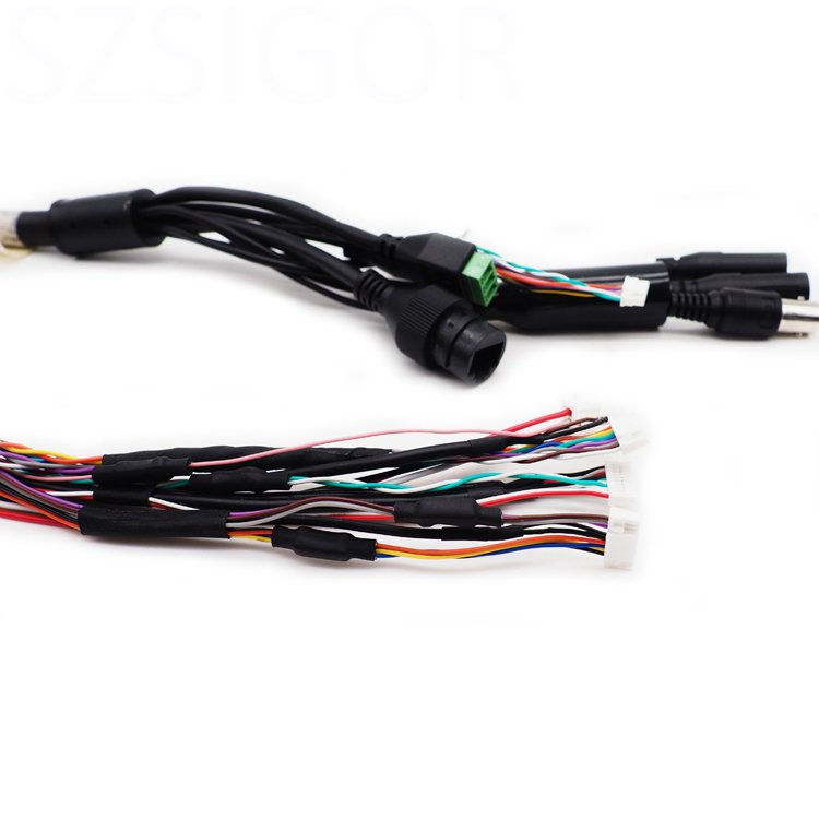 Customized security line IP CCTV camera electrical wires for harness connector RJ45 shenzhen wire harness ATV DC plug cable CCTV