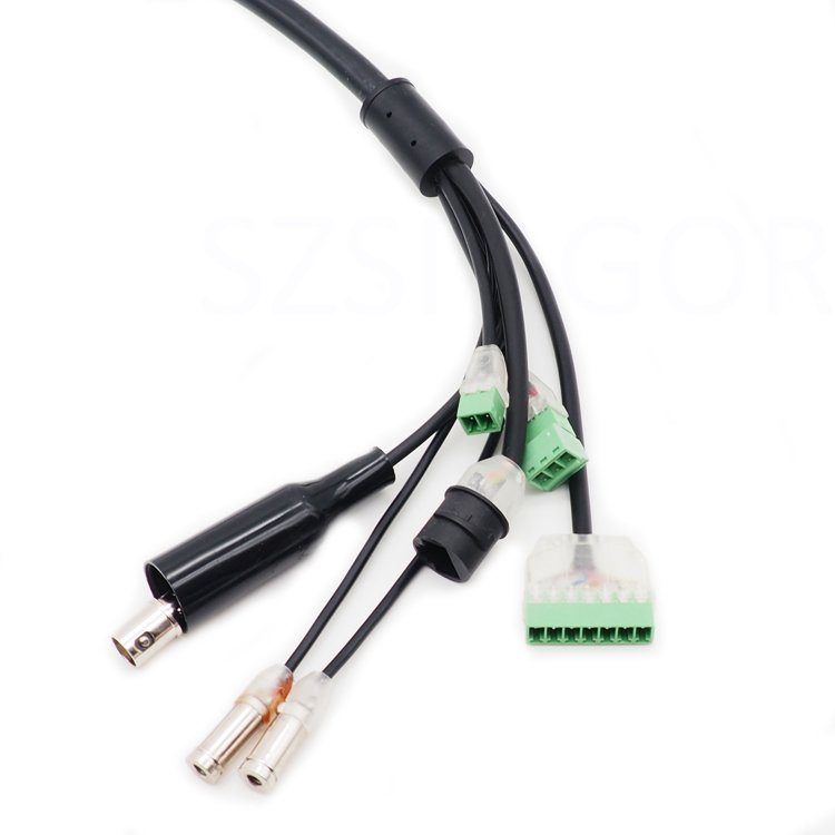 Customized security line IP CCTV camera electrical wires for harness connector RJ45 shenzhen wire harness ATV DC plug cable CCTV
