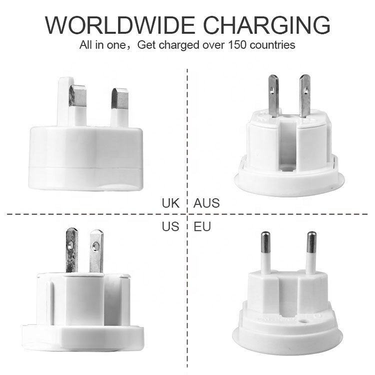 Hot sale fashionable gadget electronic gifts for car mini portable EU AU UK US travel adaptor plug world plug adapter