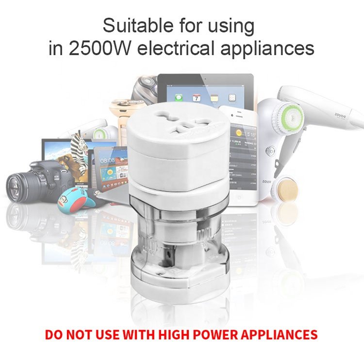 Hot sale fashionable gadget electronic gifts for car mini portable EU AU UK US travel adaptor plug world plug adapter