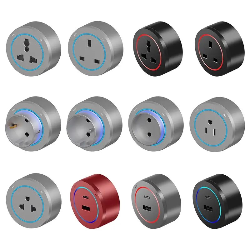 Electrical track socket for EU/UK/Universal wall tabletop socket electric track plug removable power socket track rail system