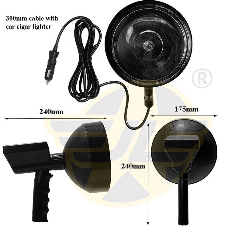 Car Lighter Plug Torchlight Outdoor Hunting Buggy Spotlight Boat Flashlight Marine Searchlight Handheld Work Light