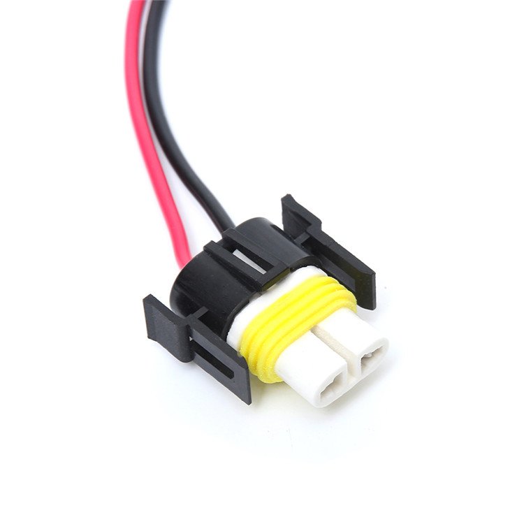 3 pin 2pin plug socket connector wire H11 H4 H7 9006 HB3 pigtail ceramic Female adapter for Fog Lights