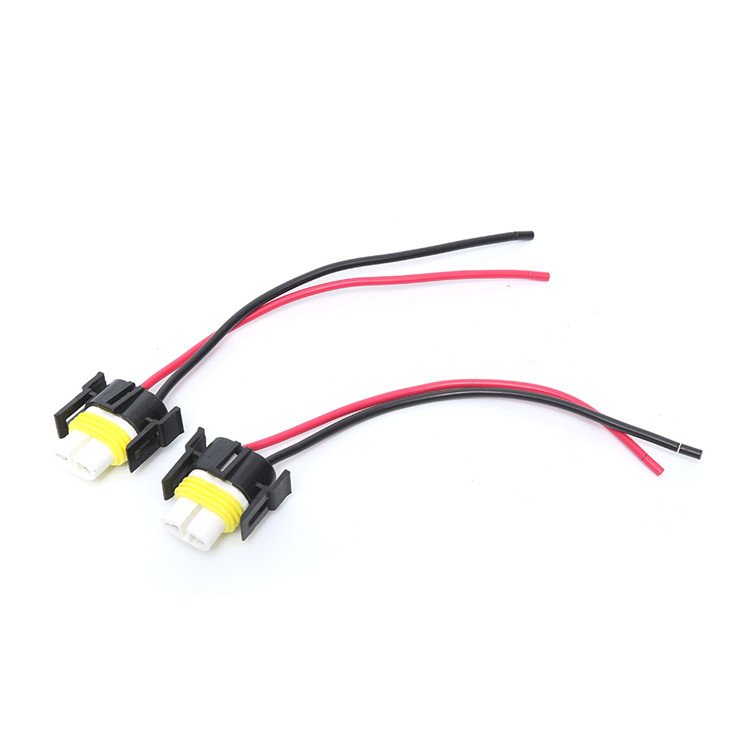 3 pin 2pin plug socket connector wire H11 H4 H7 9006 HB3 pigtail ceramic Female adapter for Fog Lights