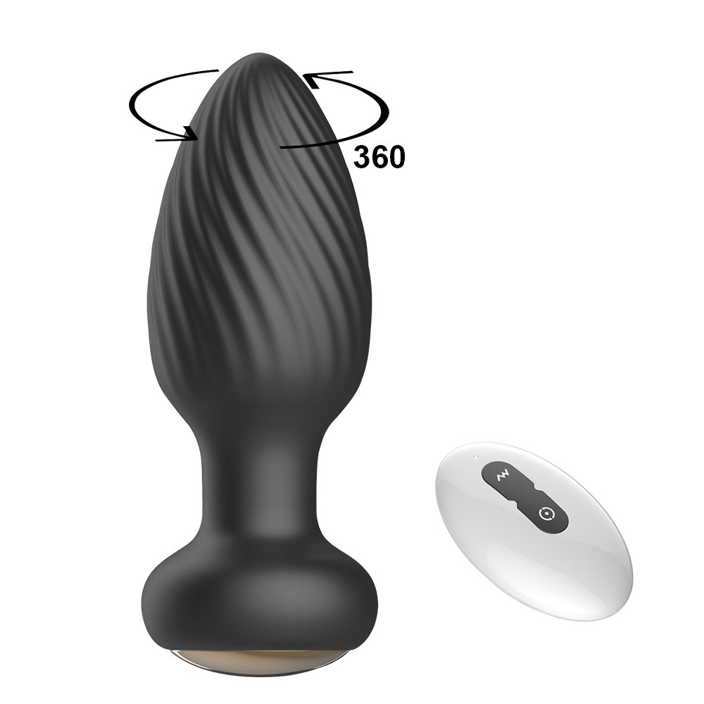 Best Seller Twisting Stimulus Rotational Powerful Vibrating Male Masturbation Toys Anal Butt Plug Vibrator