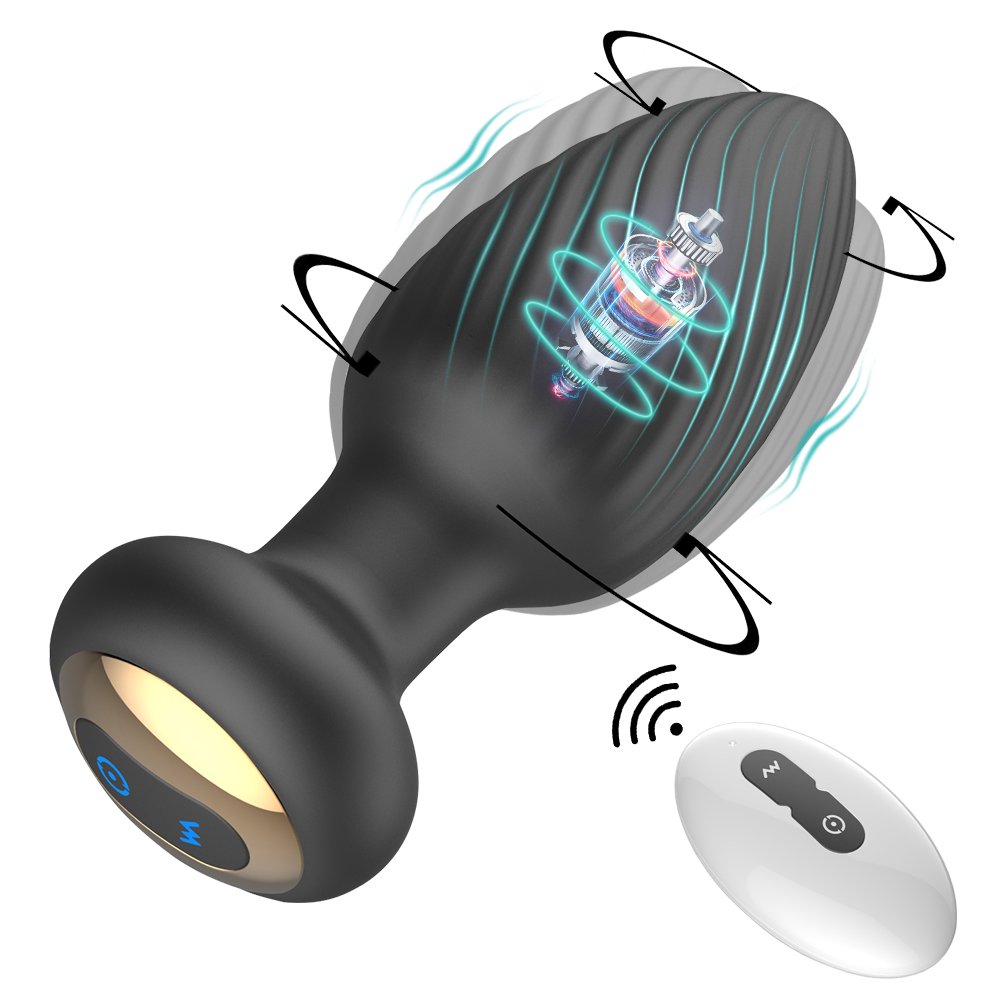 Best Seller Twisting Stimulus Rotational Powerful Vibrating Male Masturbation Toys Anal Butt Plug Vibrator