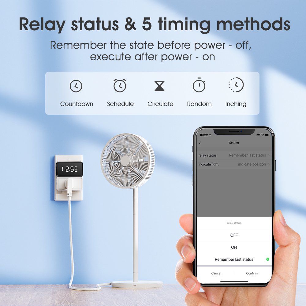 Smart Home Power Monitor APP Voice Works with Alexa Google Home Tuya Smart US Type c WiFi RF433 Socket Plug
