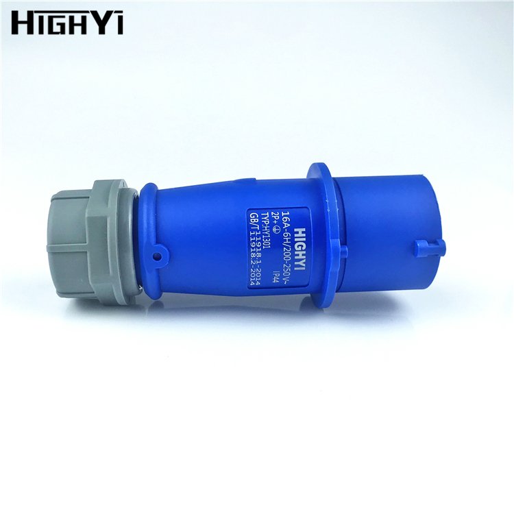 Hot sale HY1301 IP44 three poles 2 Phase Earth 230V 16 Ampere industrial electrical plug and socket with safe contact