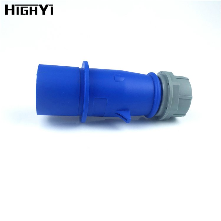 Hot sale HY1301 IP44 three poles 2 Phase Earth 230V 16 Ampere industrial electrical plug and socket with safe contact