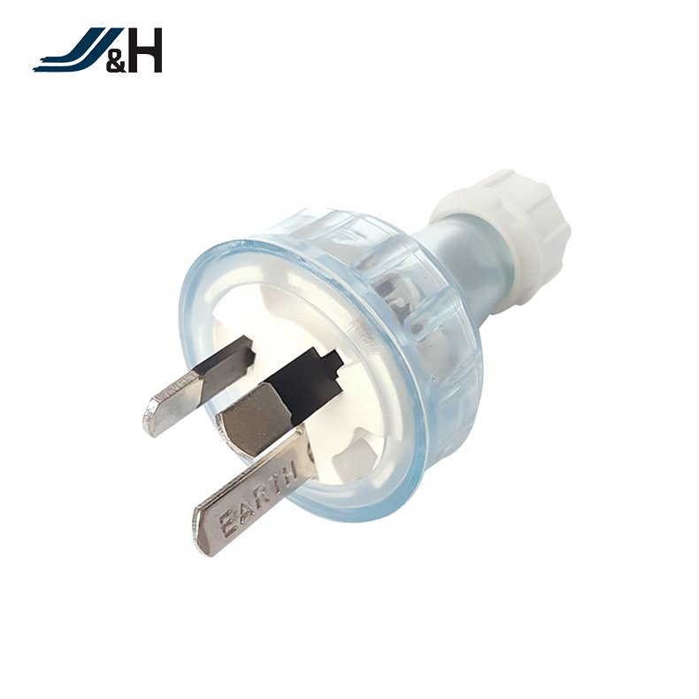 JH Hot Sell Australian Standard Household Transparent Plug, detachable Transparent plug 250V 15A 3 pin household rewireble plug