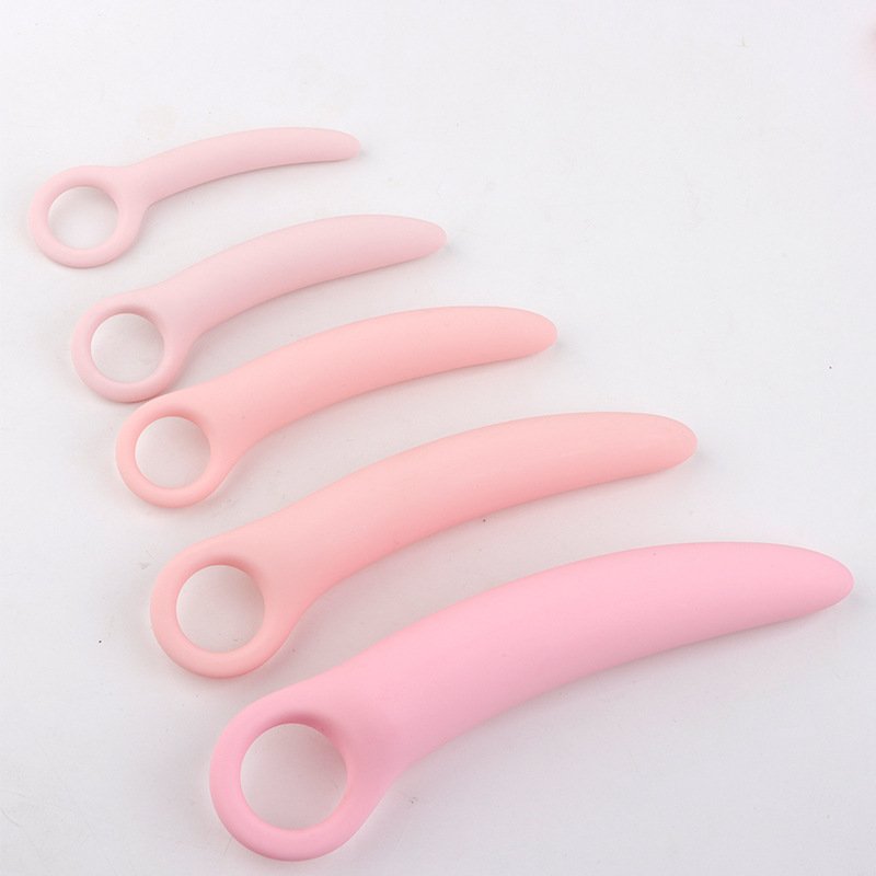 BlueRabbit Crescent Shaped Female Anal Plugs Wholesale Anal Dilators Silicone Pelvic Floor Muscle Trainer Dilators Set for Women