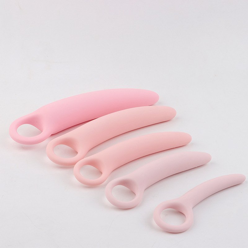 BlueRabbit Crescent Shaped Female Anal Plugs Wholesale Anal Dilators Silicone Pelvic Floor Muscle Trainer Dilators Set for Women