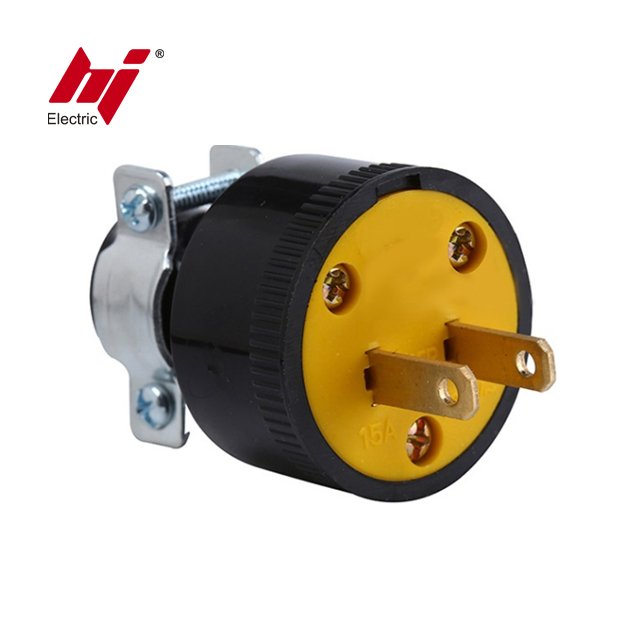 15A NEMA1-15P Straight Blade Socket Outlet Plug Adapter