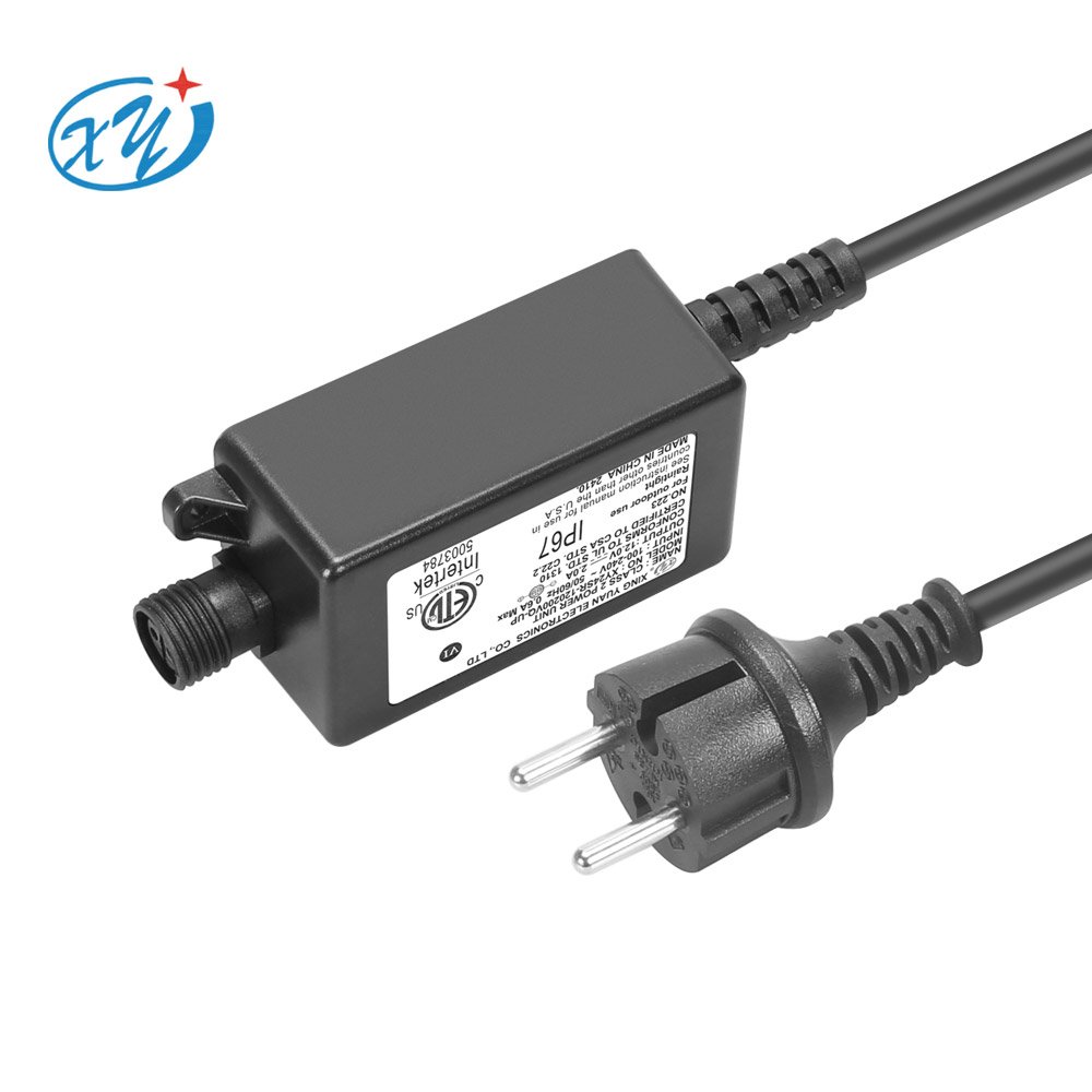 Eave light LED lights IP67 waterproof TUV CE GS CB ETL SAA 24V1A 12V 2A AC DC Adapter 24W LED Driver Power Supply outdoor use