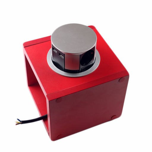 Hot Sale Modern Pop 220-250V 50Hz Metal Power Socket with 2 USB 2.4A Vertical Motorized Recessed IP40 EU/US/UK 16A 3 Plug