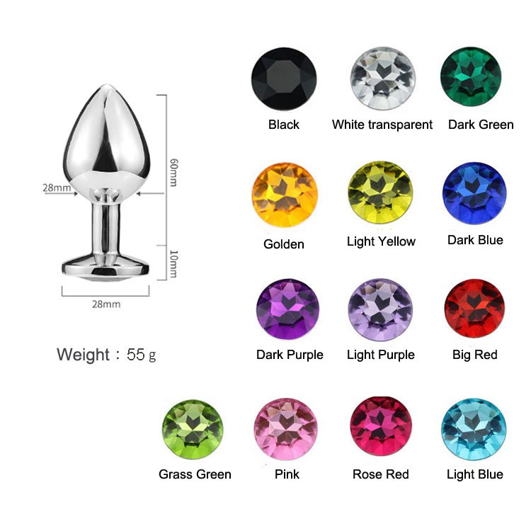 Wholesale Sex Toys Adult Stainless Steel Diamond Silver Butt Anal Plug Round Small Size Sex Toy Anal Plug For Couples Bdsm