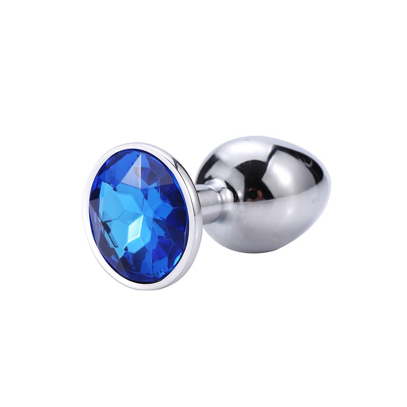 Wholesale Sex Toys Adult Stainless Steel Diamond Silver Butt Anal Plug Round Small Size Sex Toy Anal Plug For Couples Bdsm