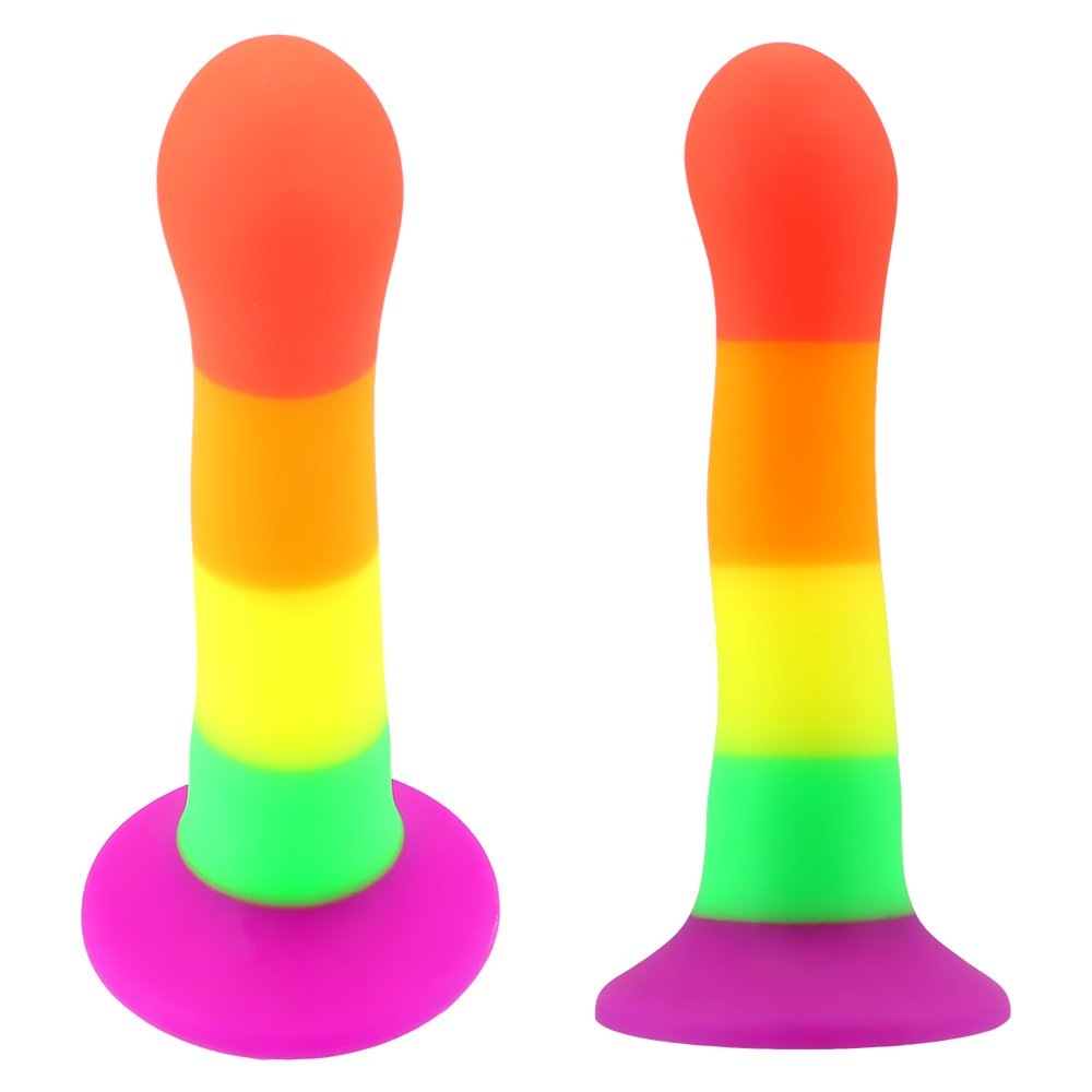 Free Custom Box - 175Mm Silicone Dildo Fake Penis With Suction Cup Colorful Anal Plug Clitor StimulatorErotic Adult Products