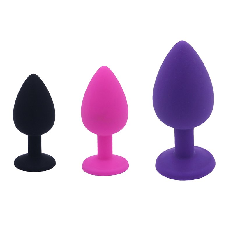 Silicone Butt Plug Unisex Plated Jewelry Sex Stopper Prostate Adult Toys for Men Women Anal Trainer Anal Plug