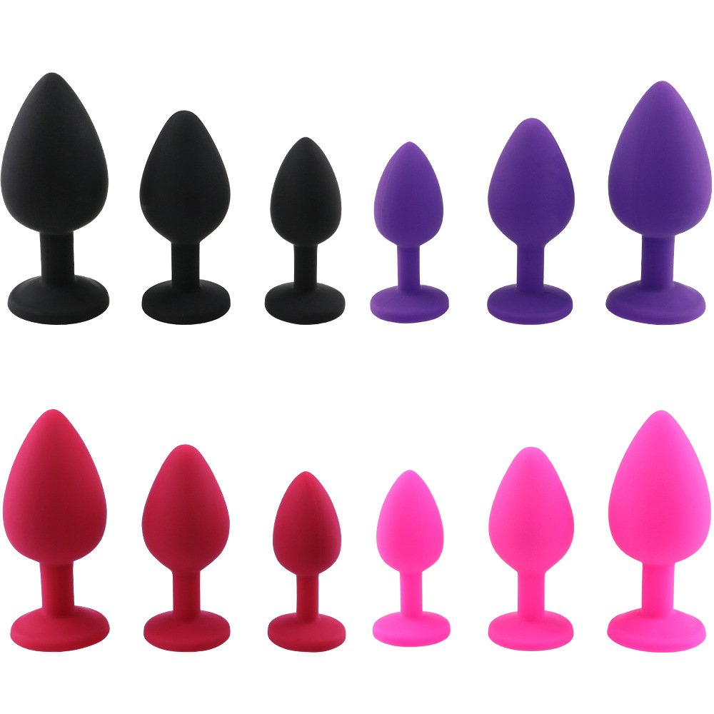 Silicone Butt Plug Unisex Plated Jewelry Sex Stopper Prostate Adult Toys for Men Women Anal Trainer Anal Plug