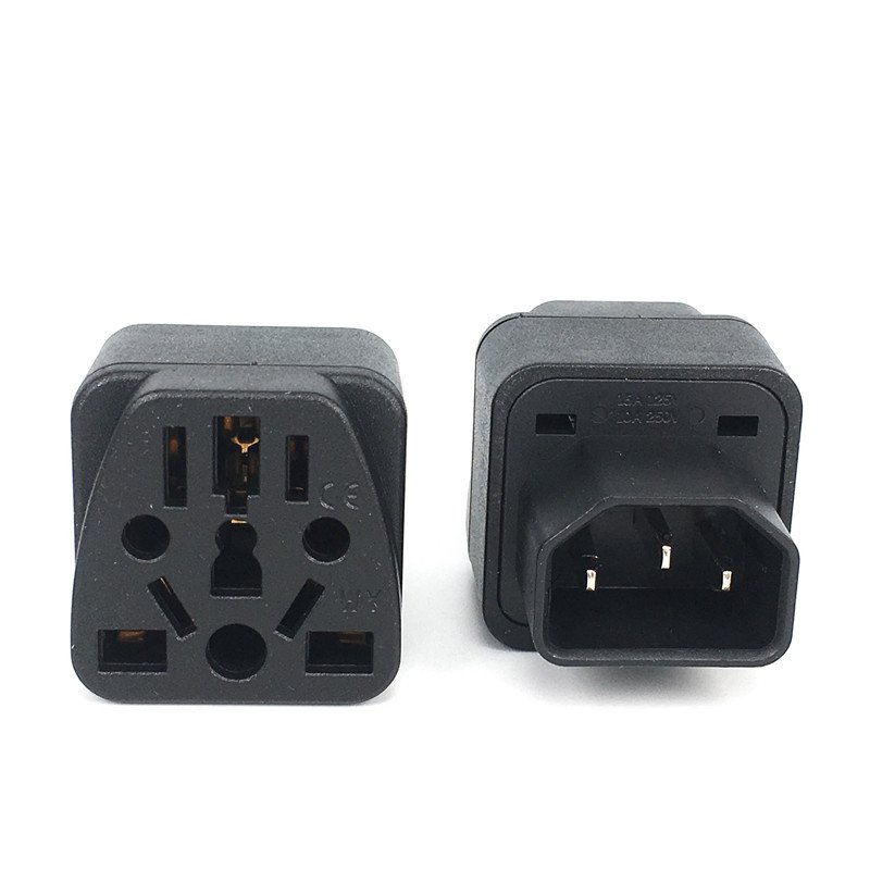 UPS IEC C14 to Universal Female EU US UK AU C13 Socket AC Plug Portable Universal Socket to C14 Male Plug PDU Computer Server