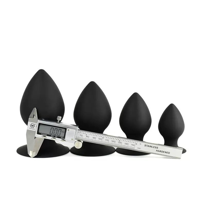 Custom 4PCS Set Big Suction Cup silicone Anal Butt Plugs Sex Toys For Women Men
