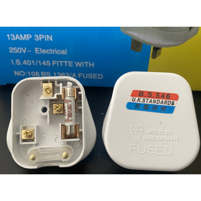 Assembling UK Wired Plug 13A 250V Assembling Wire Power Plug Europe plug